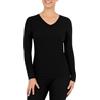 Fruit of the Loom Micro Waffle Thermal V-Neck Parte Superiore del Pigiama, Bianco, L Donna
