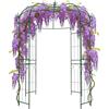 Relaxdays Padiglione per rose in metallo, HxLxP 275x211x211 cm, supporto per rampicanti, calpestabile, verde scuro