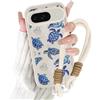 Xylota Cover con Cordino per Google Pixel 9 5G, Estivi Aesthetic Tartaruga Disegni Ragazze Custodia con Corda Bracciale Laccio Laccetto, Sottile Silicone TPU Antiurto Case per Pixel 9, Beige