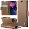 Rerzoiro Cover per iPhone 13 Mini Custodia Portafoglio [Blocco RFID] Premium Pelle PU Wallet Case Flip Libro con Porta Carte Slot Supporto Flip Case per iPhone 13 Mini, Marrone