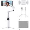 Insta360 Insta 360 Flow 2 Bianco: Gimbal Pieghevole IA per Smartphone, Tracciamento IA e di Gruppo, Treppiede/Selfie Stick Integrato, Controllo Remoto, Stabilizzatore iPhone/Android, Viaggi & Vlog