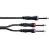 CORDIAL - Cavo Adattatore Y 6,3 mm TRS Maschio a 2x TS Maschio, Stereo- Doppio Mono, 5 m, Elements (EY 5 VPP)