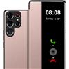 Fciaeytou Cover per Samsung S22 Ultra Flip Folio Clear View Cover sottile 360 Full Body Antiurto Cover 5G / 6.8 (Rosa)