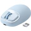 YUNZII C1 Mouse Wireless Silicone Senza Fil, 4800 DPI, Mouse Tri-Mode 2.4G/Bluetooth/Type-C, Mouse per Laptop, Mac, iPad, PC (Blu)