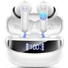 Nerunsa 2026 Cuffie Bluetooth 5.4, Auricolari Bluetooth Stereo HiFi Con 4 ENC Microfoni Anti-Rumore, Durata 50 Ore Cuffiette In Ear, Impermeabili IP7 Cuffie Senza Fili, Cuffiette Touch Control, LED-Display