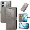 Fertuo Cover per OPPO A6 Pro 5G, Custodia Portafoglio a Libro in Pelle Flip Case con Porta Carte, Chiusura Magnetica e Stand [Disegni di Mandala] Interno Silicone Sottile Antiurto, Grigio