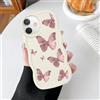 LEHEHE Custodia per Xiaomi Redmi 13C 4G / POCO C65, Cover Farfalla Aesthetic con Bordo Ondulato Curly Edge, Morbida TPU Silicone Antiurto Slim Antigraffio Protettiva-Bianco