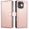 JUNETOP Cover per Honor 600 Lite 5G con Vetro Temperato, Oro Rosa