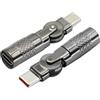 zdyCGTime Adattatore di interfaccia USB C a Micro USB, Adattatore da USB-C maschio a Micro USB femmina con LED e rotazione a 180 gradi,Per telefoni cellulari e laptop(2 Pezzi/Type-C M/Micro F)