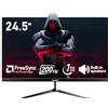 Gawfolk Monitor da gioco per PC da 24,5 pollici 200Hz, schermo FHD 1080p, altoparlanti integrati, 1 ms senza lunetta, freesync, 99% sRGB, vista angolare a 178 °, HDMI, DisplayPort, compatibile con