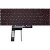YIJIATech Tastiera di ricambio per laptop serie MSI Katana GF66 GF76 Pulse GL66 GL76 MS-1582 MS-1583 MS-17L1 MS-17H3 con tastiera retroilluminata con lettere rosse layout USA