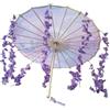 Hellery Ombrello Classica Giapponese Cinese Fatto a Mano Da 81,3 Cm in Carta Oleata, Farfalla Viola