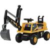 AIYAPLAY Escavatrice con paletta, per bambini, con struttura girevole, schienale regolabile, escavatore giocattolo per sedersi fino a 25 kg, per bambini da 1,5 a 3 anni, colore giallo