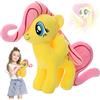 HBSFBH Peluche Rainbow Dash Giocattolo, Arcobaleno Pony Peluche, Reinbow Dash Plush Toy, Unicorno Peluche Cavallo Giocattolo, Regali di Compleanno per Bambini Ragazzo Ragazza (Giallo)