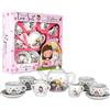 Barbo Toys - Lillie & Ellie Servizio da tè da 12 pezzi in porcellana per bambini | Set di giochi di ruolo per tea party dai 3 agli 8 anni | Servizio da tè con teiera, zuccheriera, brocca, tazze e