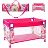 FreeSkill Letto per Bambole Pieghevole con Borsa e Accessori Giocattolo Educativo per Bambini
