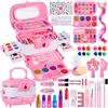 TZPAUG Set Trucchi Anallergici Per Bambine 61 Pezzi - Valigetta Lavabile Con Accessori - Regalo Compleanno e Natale 3-10 Anni