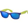 Polaroid P0115 Jy Udf, Occhiali da Sole Unisex - Bambini, Multicolore (Blu/Lime), 46