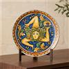 Ceramiche di Caltagirone Sofia Piatto Trinacria in Ceramica di Caltagirone — Ornato Calatino - 30 cm / Serie Ornato Calatino