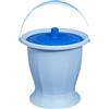 FashionCha Sputacchiera Camera Secchio Orinatoio Brocca Notte con Coperchio Vasino Orinatoio Bottiglia per Donne Uomini, Blu Senza Anello
