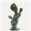 KeyHome Store Fico d'India Decorativo in Ceramica Verde H.36x18x9 cm