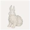 KeyHome Store Coniglio Decorativo in Ceramica Avorio Craquelé H.35x30x18 cm