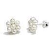 perlascarel Orecchini a forma di fiore da 11 mm formato con perle coltivate e argento sterling 925. Custodia inclusa.