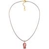 VLNET® | Vestopazzo collana a catena o filo con pesciolino in ceramica | Ciondolo a forma di pesce | ottone riciclato nickel tested | lavorazione artigianale (PESCE RIGA CORALLO FILO)