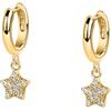 Bluespirit Orecchini Donna in Argento dorato 925, Zircone, Collezione B-Classic - P.57C901001500