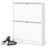 Tvilum 590014949 Liam Armadio Scarpe w. 2 Porte basculanti e Uno Strato Bianco