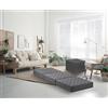 Traumnacht Materasso per Ospiti De Luxe per Due Persone con Pregiato Strato in Memory Foam e Husse Moderna, 120 x 195 x 14 cm, Grigio Chiaro, Prodotto secondo gli Standard di Qualità Tedeschi