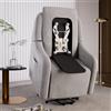 COMHOMA Poltrona relax elettrica con Power Lift, con funzione massaggio SL, poltrona relax, telecomando, con porta USB per anziani, schienale rimovibile, tessuto grigio
