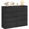 VASAGLE Cassettiera con 8 Cassetti, Comò, Porta Abiti, 119,4x40x97,5 cm