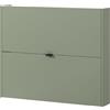 GERMANIA DIE MÖBELMACHER Germania Scarpiera 1368-629 GW-Ameca, in Verde taupe/Rovere, profondità ridotta - ideale per corridoi stretti, 100 x 83 x 18 cm (LxAxP)