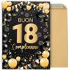CONTRAXT Biglietto di auguri per il 18° compleanno. Cartolina regalo originale grande 42x30 cm con auguri per famiglia, amici e colleghi (18 anni)