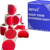 LENVII Rosse 50mm x 50 mm Rotonda Etichetta Termica(2 x 2) 1040 Etichette | Etichetta Autoadesiva Rotonda,8 Rotoli × 130,Resiste a Atrappi,Acqua,Olio,Graffi, Stampa Nitida e forte Adesione,per Termiche