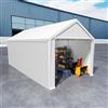 VA-Cerulean Carport Tenda garage 3 x 6 m, con telone in PE resistente alle intemperie, tenda da garage con telaio in acciaio zincato, con ancoraggi e corde di tensione, riparo per auto