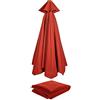 Earnmore Rechange Telo per Ombrellone (2.7m/3.0m) Baldacchino Di Ricambio Ombrellone per 6 Braccia/8 Braccia, Copertura per Ombrellone In Tessuto Di Ricambio per Ombrellone Da Giardino Piscina Cortile Ombra (