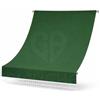GBiancheria Tenda da Sole Balcone 140x250 o 140x300 cm con Frangia - Telo Ombreggiante per Terrazzo e Finestre - Tessuto Resistente con Ganci Inclusi - Vari Colori (Verde Tinta Unita, 140x250 cm)