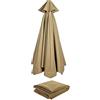Earnmore Rechange Telo per Ombrellone (2.7m/3.0m) Baldacchino Di Ricambio Ombrellone per 6 Braccia/8 Braccia, Copertura per Ombrellone In Tessuto Di Ricambio per Ombrellone Da Giardino Piscina Cortile Ombra (