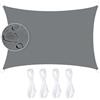 TZPAUG Vela ombreggiante rettangolare 3x4m, tenda da sole per esterni, impermeabile, protezione UV al 95%, tettoia per terrazza, giardino, balcone, campeggio