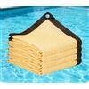 XUEDNGM Telo Ombreggiante Occhiellato 250 x 350 cm Protezione Solare, Resistente Ai Raggi UV Telo Coprente Traspirante Tenda da Sole Privacy per Colture Serre Esterno Giardino, Color Crema