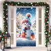 YJSZY Copri Porta Natalizio,Decorazioni Natalizie Per Porta,Copertura Divertente Babbo,Decori Natalizi Appendere Ingresso Banner,Copriporta Natalizio Per Casa,90 X 210 Cm Door Cover con Elastico (Color 1)