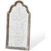 Loberon Libasse Specchio - Legno di Abete Massiccio - Finitura "Whitewash" per Un Autentico Look Anticato, Grigio Antico