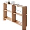 Vethenx consolle ingresso legno,mobile retro divano,mensola salvaspazio,legno massello,Facile da montare,dietro il divano con foro per cavi, per piccoli spazi（Colore del legno-100×15×86）
