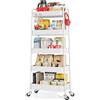 KINGRACK Carrello 5 ripiani metallo ruote