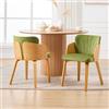 chairus chairu 2 PZ Sedie Sala da Pranzo in Velluto Sedia Legno con Schienale,Verde | Sedia da Cucina Braccioli Poltroncine Imbottite con Gambe in Legno Sedie Moderne Design per Cucina/Soggiorno/Camera