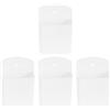NESTINGHO Porta Telecomandi Adesivo Bianco per Aria Condizionata e Tv, Rack Porta Telecomando in Plastica 4 Pezzi per Festa Estiva Design Auto-adesivo e Supporto Stabile