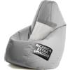 Avalon - Puff Poltrona Sacco Grande L Jive Deluxe Sfoderabile, Pouf Sacco di Qualità Sartoriale, Bean Bag per Sedersi Ergonomico, Tessuto Antistrappo Impermeabile, Made in Italy(80x125cm-Grigio)