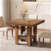 Tribesigns Tavolo da Pranzo, Tavolo da Cucina, 80 x 80 x 75 cm, Tavolo da Sala per 2 Persone, per Soggiorno, Cucina, Design Industriale, Marrone